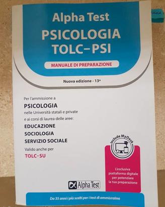 Libro Alpha  Test  Psicologia 