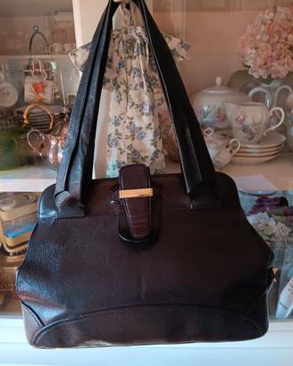 Borsa nera pelle Fratelli Rossetti