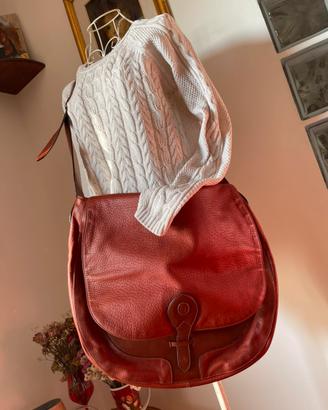 Borsa ampia vintage in pelle Trussardi