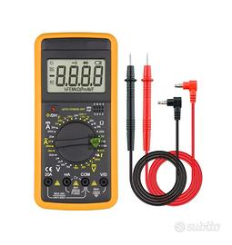 TESTER MULTIMETRO DIGITALE PROFESSIONALE CON CAVI