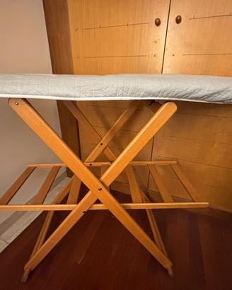 Asse da stiro Valsecchi con struttura in legno mas