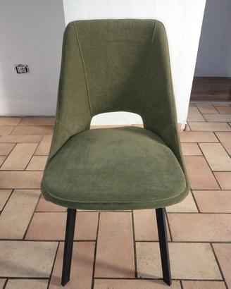 4x sedie verde oliva