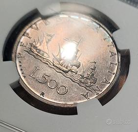 500 lire PROVA bandiere al contraio