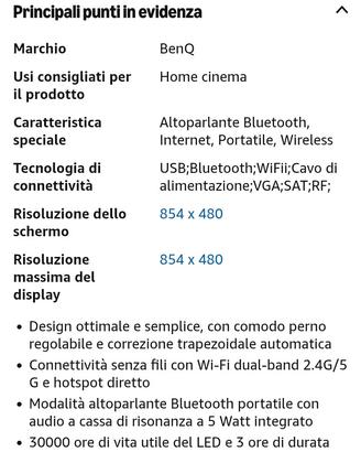 Proiettore benq gv1