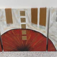 Quadro multipannello dipinto su tela