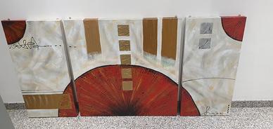 Quadro multipannello dipinto su tela