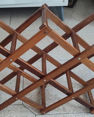 Porta bottiglie/vini a fisarmonica in legno