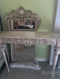 Consolle in marmo bianco