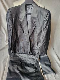 completo da uomo doppio petto 1 bottone pura seta.