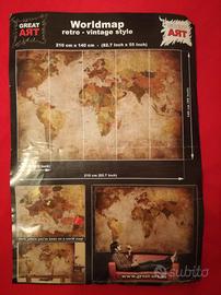 WORLDMAP retro-vintage style