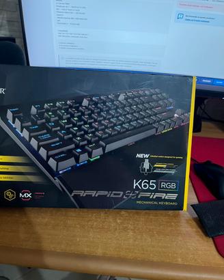 Tastiera da Gaming Corsair K65 RGB Rapidfire