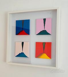 Quadro contemporaneo in cornice 50x50 cm
