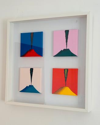 Quadro contemporaneo in cornice 50x50 cm