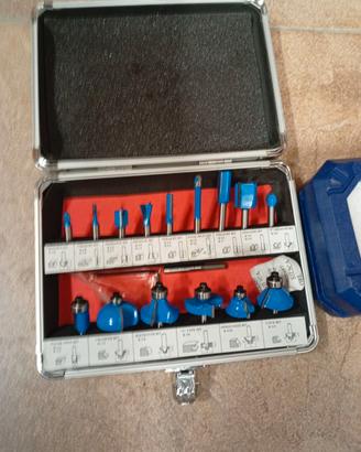 Set Frese per Legno 15 Pezzi, Codolo 8mm,