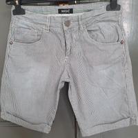 3 pantaloncini a righe blu taglia 10 anni