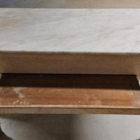 tavolo vecchio legno e marmo