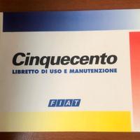 LIBRETTO USO E MANUTENZIONE FIAT CINQUECENTO '95