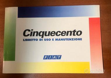 LIBRETTO USO E MANUTENZIONE FIAT CINQUECENTO '95