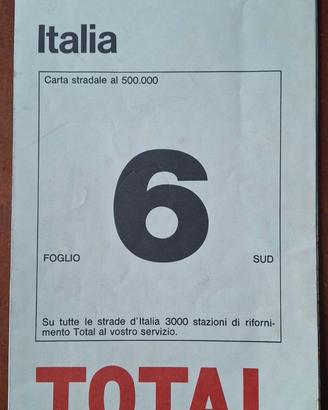 CARTINA STRADALE TOTAL 1966