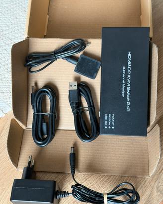 Switch KVM HDMI + DisplayPort 2 PC 3 Monitor USB 3