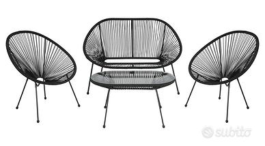 Salottino Da Giardino In Corda