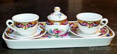 Servizio caffè vintage Vizavi in porcellana