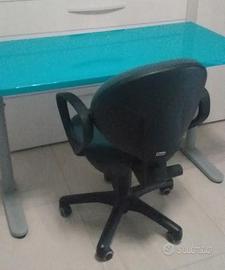 SCRIVANIA 120 x 60 altezza regolabile + SEDIA reg