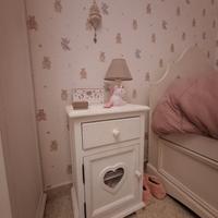 comodino shabby country romantico