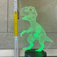 Lampada 3D LED dinosauro T-Rex