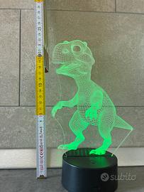 Lampada 3D LED dinosauro T-Rex
