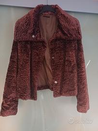 Giacca Sisley in ecopelliccia marrone