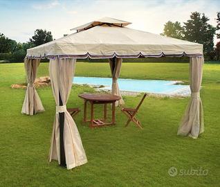 Gazebo 3X4 giardino in metallo telo impermeabile