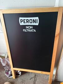 Lavagna pubblicitaria peroni non filtrata nuova