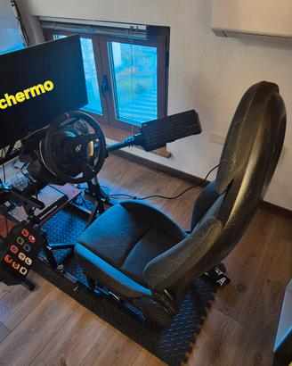 Postazione simulatore Thrustmaster completa