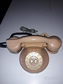 telefono a cornetta fisso con finta rulliera 