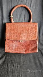 Borsa Paolo Masi in coccodrillo vintage anni '70