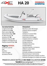 Gommone Altamarea 4xc h20 - package Honda BF40E