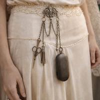 Antico porte Louis portamonete chatelaine anni 20