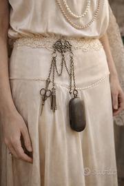 Antico porte Louis portamonete chatelaine anni 20