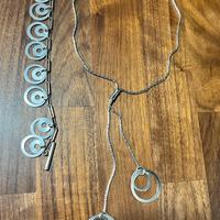 Parure collana e braccialetto in argento