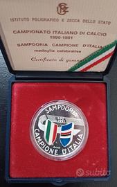 Medaglia moneta scudetto Sampdoria 