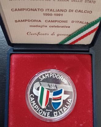 Medaglia moneta scudetto Sampdoria 