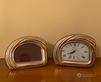 Set Cornice e Orologio d'Argento