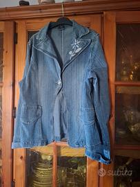 giacca denim donna  jeans cotone elastame Reds xxl