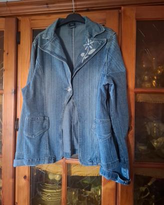 giacca denim donna  jeans cotone elastame Reds xxl