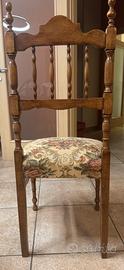 4 sedie vintage in legno massello