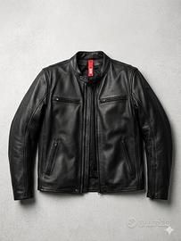Giubbotto Moto Pelle Nera IXS
