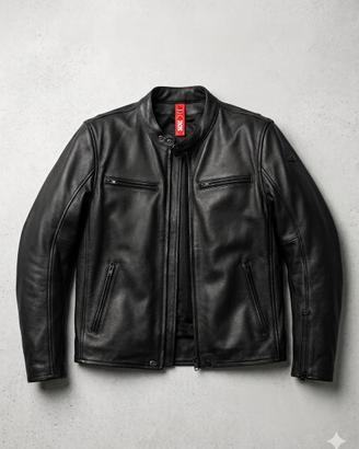 Giubbotto Moto Pelle Nera IXS