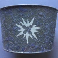 Vaso metallico paillettes