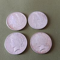 Dollari Argento USA Morgan e Peace 4 pz